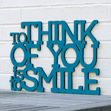 Load image into Gallery viewer, Spunky Fluff Proudly Handmade in South Dakota, USA Medium / Teal To Think of You is to Smile
