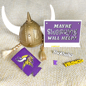 Spunky Fluff Proudly handmade in South Dakota, USA Vikings-Tiny Word Magnet