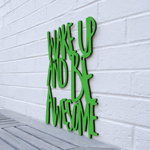 Spunky Fluff Proudly handmade in South Dakota, USA Large / Grass Green Wake Up and Be Awesome