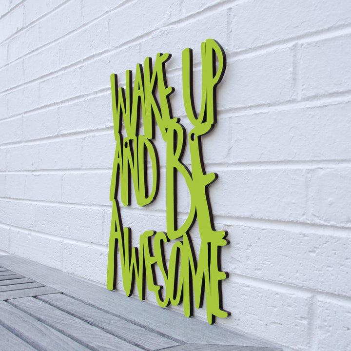 Spunky Fluff Proudly handmade in South Dakota, USA Large / Pear Green Wake Up and Be Awesome