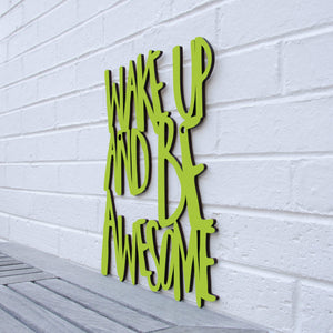 Spunky Fluff Proudly handmade in South Dakota, USA Large / Pear Green Wake Up and Be Awesome