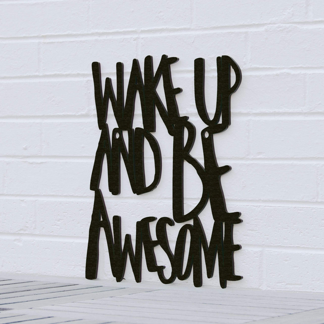 Spunky Fluff Proudly handmade in South Dakota, USA Medium / Black Wake Up and Be Awesome