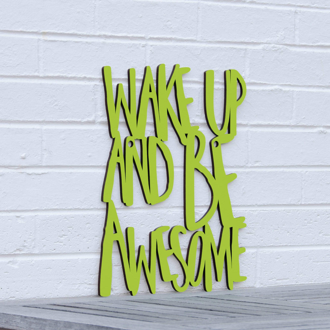 Spunky Fluff Proudly handmade in South Dakota, USA Medium / Pear Green Wake Up and Be Awesome