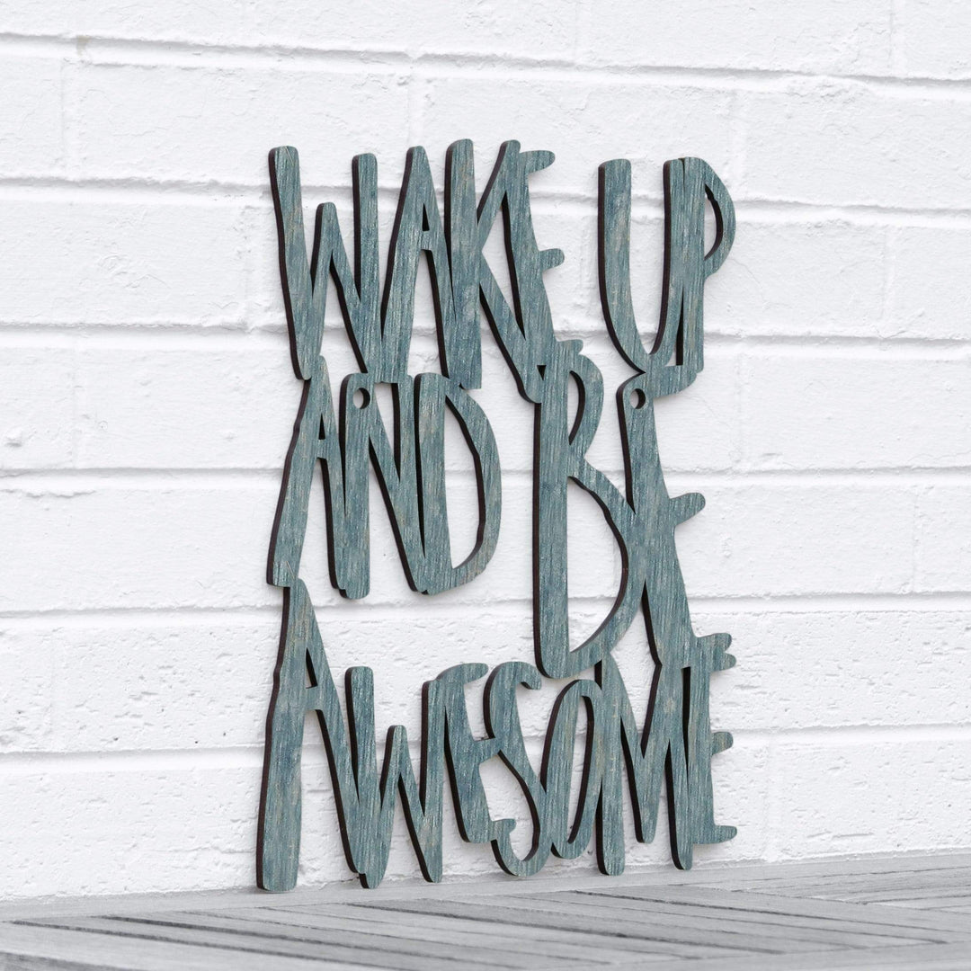 Spunky Fluff Proudly handmade in South Dakota, USA Medium / Weathered Denim Wake Up and Be Awesome