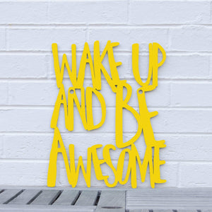 Spunky Fluff Proudly handmade in South Dakota, USA Medium / Yellow Wake Up and Be Awesome