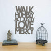 Spunky Fluff Proudly handmade in South Dakota, USA Medium / Charcoal Gray Walk Humbly, Act Justly, Love Mercy