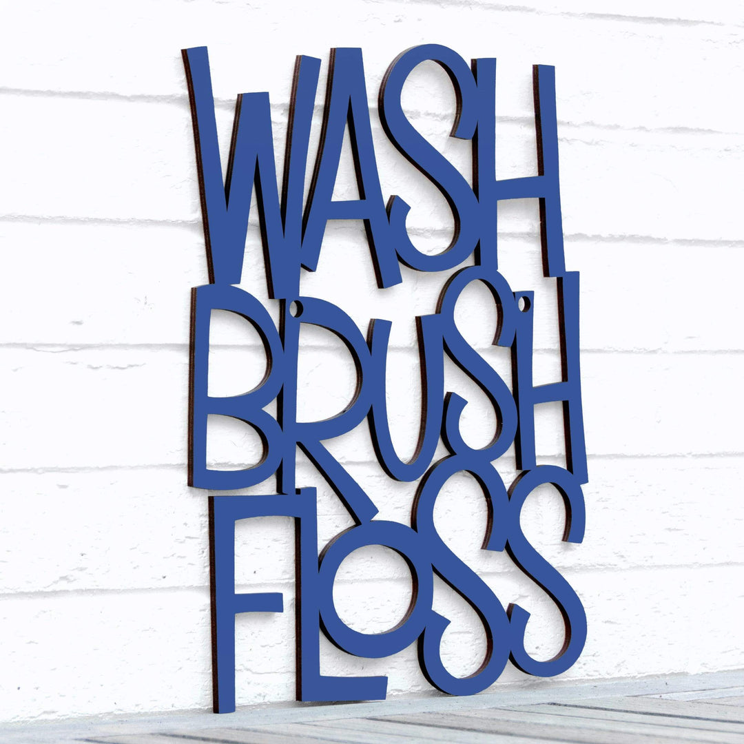 Spunky Fluff Proudly handmade in South Dakota, USA Medium / Cobalt Blue Wash Brush Floss