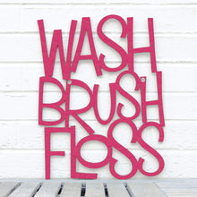 Load image into Gallery viewer, Spunky Fluff Proudly handmade in South Dakota, USA Medium / Magenta Wash Brush Floss
