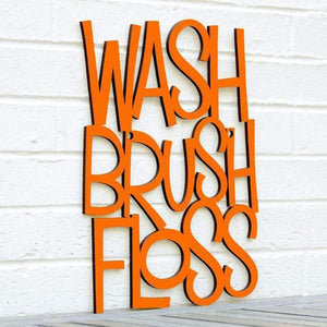 Spunky Fluff Proudly handmade in South Dakota, USA Medium / Orange Wash Brush Floss