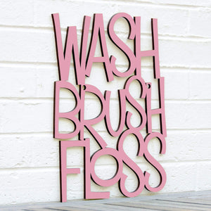 Spunky Fluff Proudly handmade in South Dakota, USA Medium / Pink Wash Brush Floss