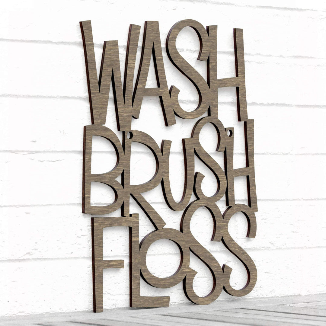 Spunky Fluff Proudly handmade in South Dakota, USA Medium / Weathered Brown Wash Brush Floss
