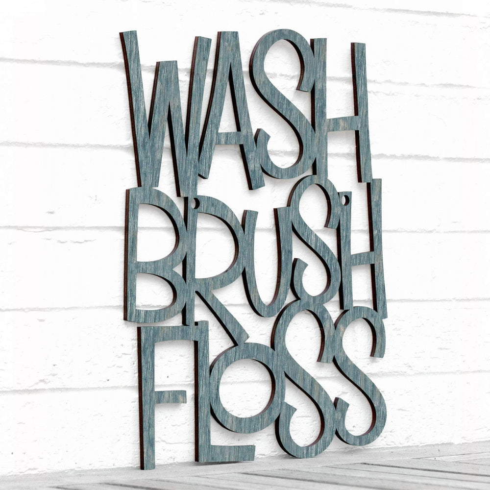 Spunky Fluff Proudly handmade in South Dakota, USA Medium / Weathered Denim Wash Brush Floss