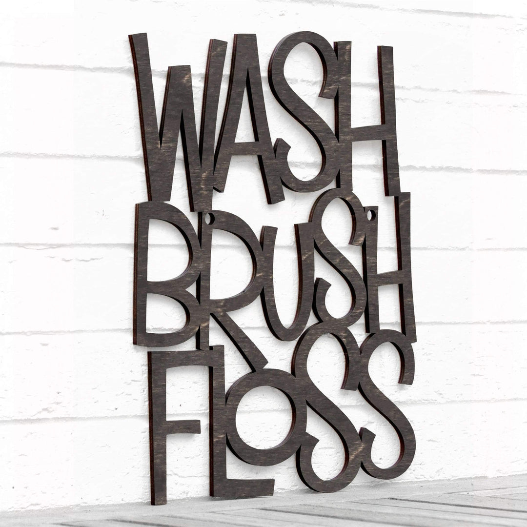 Spunky Fluff Proudly handmade in South Dakota, USA Medium / Weathered Ebony Wash Brush Floss