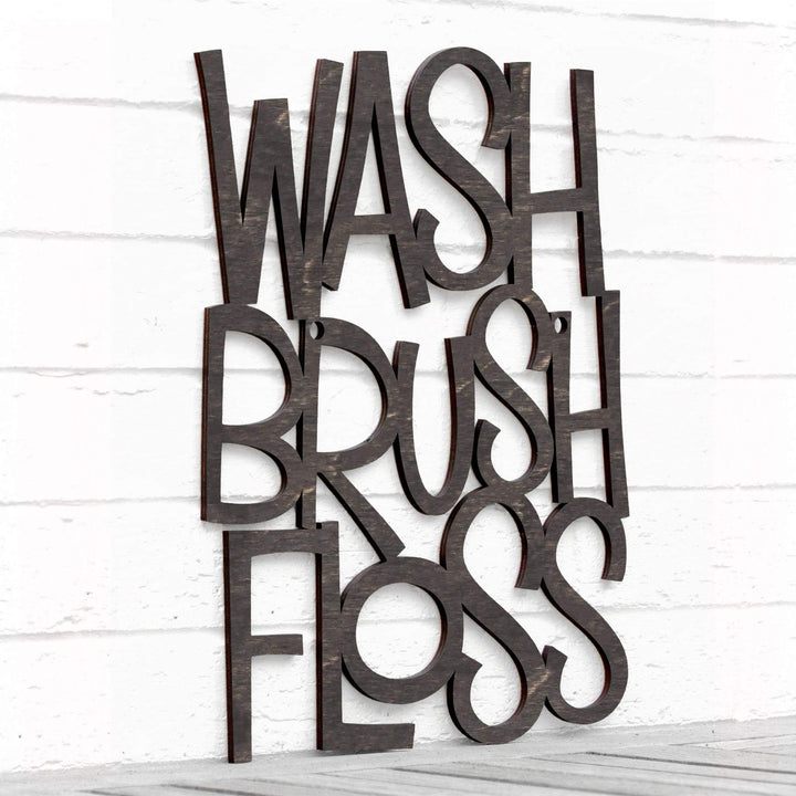 Spunky Fluff Proudly handmade in South Dakota, USA Medium / Weathered Ebony Wash Brush Floss