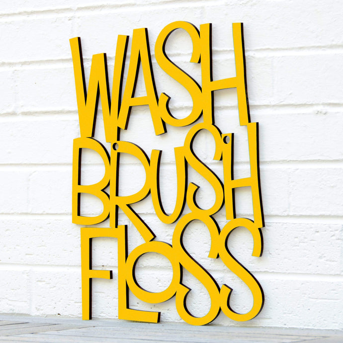 Spunky Fluff Proudly handmade in South Dakota, USA Medium / Yellow Wash Brush Floss
