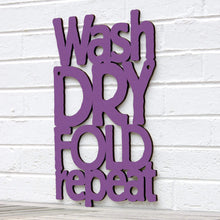 Load image into Gallery viewer, Spunky Fluff Proudly handmade in South Dakota, USA Small / Purple Wash Dry Fold Repeat
