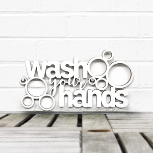 Spunky Fluff Proudly handmade in South Dakota, USA "Wash Your Hands" Decorative Wall Sign