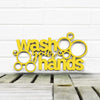 Spunky Fluff Proudly handmade in South Dakota, USA Small / Yellow "Wash Your Hands" Decorative Wall Sign