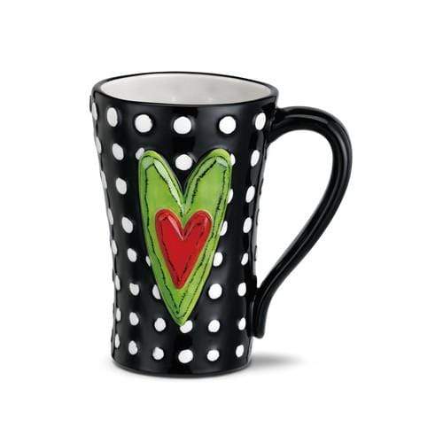Demdaco Ceramics White Dots Mug