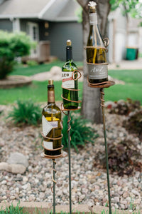 Prairie Dance Proudly Handmade in South Dakota, USA "Wine Bottle" Decorative Garden Stake