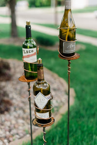 Prairie Dance Proudly Handmade in South Dakota, USA "Wine Bottle" Decorative Garden Stake