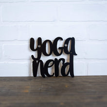 Load image into Gallery viewer, Spunky Fluff Proudly handmade in South Dakota, USA Small / Black Yoga Nerd
