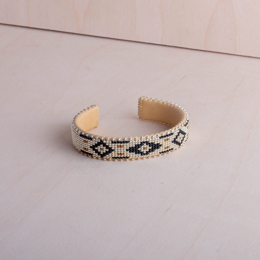 Etkie Jewelry Zayla Beaded Glass Cuff -Small
